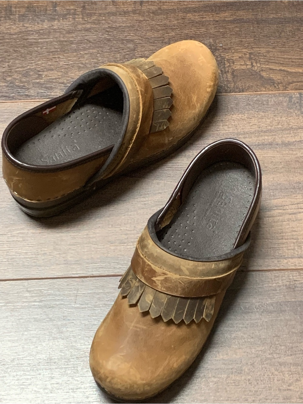 Sanita Leather Clog Size 38